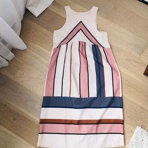 Geometric midi dress loose